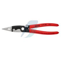 Knipex Pliers for Electrical Installation plastic coated black atramentized 200 mm (self-service card/blister)