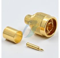 Spectra N Male Crimp RG-213 Gold Plated