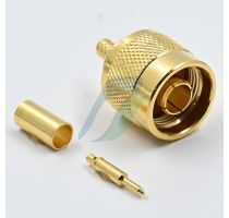 Spectra N Male Crimp RG-58 Gold Plated