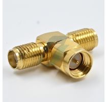Spectra SMA ‘T’ Type Adapter Female-Male-Female Gold Plated