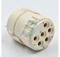 Hummel 6 Pin M23 Female Connector With Insert
