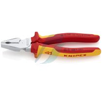 Knipex High Leverage Combination Pliers insulated with multi-component grips, VDE-tested chrome-plated 200 mm