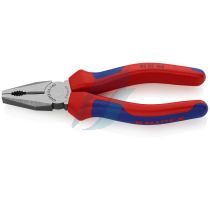 Knipex Combination Pliers with multi-component grips black atramentized 160 mm (self-service card/blister)