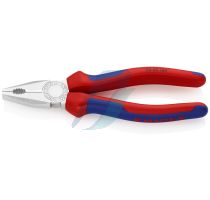 Knipex 03 05 180 SB Combination Pliers with multi-component grips chrome-plated 180 mm (self-service card/blister)