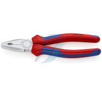 Knipex Combination Pliers with multi-component grips chrome-plated 200 mm (self-service card/blister)