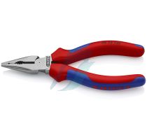 Knipex Needle-Nose Combination Pliers with multi-component grips black atramentized 145 mm (self-service card/blister)