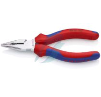 Knipex 08 25 145 SB Needle-Nose Combination Pliers with multi-component grips chrome-plated 145 mm (self-service card/blister)