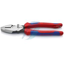 Knipex 09 02 240 T BK Lineman's Pliers with tether attachment point American style with multi-component grips, with integrated tether attachment point for a tool tether black atramentized 240 mm (self-service card/blister)
