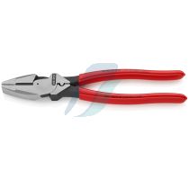 Knipex 09 11 240 SB Lineman's Pliers American style with non-slip plastic coating black atramentized 240 mm (self-service card/blister)