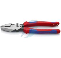 Knipex Lineman's Pliers American style with slim multi-component grips, with integrated tether attachment point for a tool tether black atramentized 240 mm