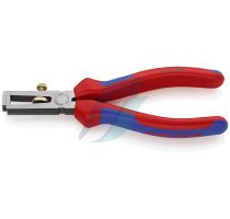 Knipex Insulation Stripper with opening spring, universal with multi-component grips black atramentized 160 mm (self-service card/blister)