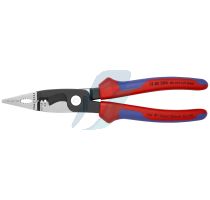 Knipex Pliers for Electrical Installation with multi-component grips black atramentized 200 mm (self-service card/blister)