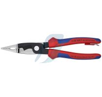 Knipex Pliers for Electrical Installation with multi-component grips, with integrated tether attachment point for a tool tether black atramentized 200 mm (self-service card/blister)