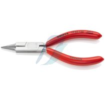 Knipex Round Nose Pliers with cutting edge (Jewellers' Pliers) plastic coated chrome-plated 130 mm
