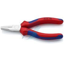 Knipex Flat Nose Pliers with multi-component grips chrome-plated 140 mm
