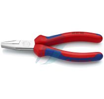 Knipex Flat Nose Pliers with multi-component grips chrome-plated 160 mm
