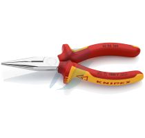 Knipex Snipe Nose Side Cutting Pliers (Radio Pliers) insulated with multi-component grips, VDE-tested chrome-plated 160 mm