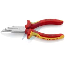 Knipex Snipe Nose Side Cutting Pliers (Radio Pliers) insulated with multi-component grips, VDE-tested chrome-plated 160 mm