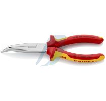 Knipex Snipe Nose Side Cutting Pliers (Stork Beak Pliers) insulated with multi-component grips, VDE-tested chrome-plated 200 mm