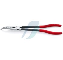 Knipex Long Reach Needle Nose Pliers with transverse profiles plastic coated black atramentized 280 mm (self-service card/blister)