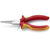 Knipex Long Nose Pliers insulated with multi-component grips, VDE-tested chrome-plated 160 mm