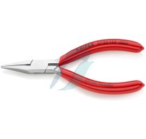 Knipex Flat Nose Pliers for precision mechanics plastic coated chrome-plated 125 mm