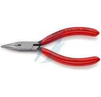 Knipex Flat Nose Pliers for precision mechanics plastic coated black atramentized 125 mm (self-service card/blister)