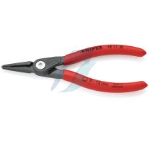 Knipex 48 11 J0 SB Precision Circlip Pliers for internal circlips in bore holes with non-slip plastic coating grey atramentized 140 mm (self-service card/blister)