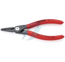Knipex 48 11 J1 SB Precision Circlip Pliers for internal circlips in bore holes with non-slip plastic coating grey atramentized 140 mm (self-service card/blister)