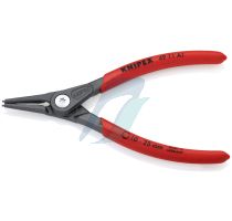 Knipex Precision Circlip Pliers for external circlips on shafts with non-slip plastic coating grey atramentized 140 mm (self-service card/blister)
