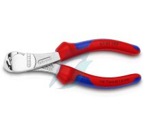 Knipex High Leverage End Cutting Nipper with multi-component grips chrome-plated 140 mm