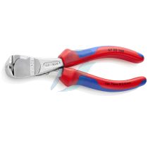 Knipex High Leverage End Cutting Nipper with multi-component grips chrome-plated 160 mm
