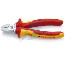 Knipex Diagonal Cutter insulated with multi-component grips, VDE-tested chrome-plated 160 mm