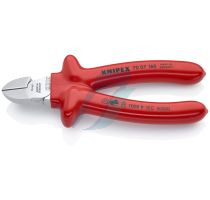 Knipex Diagonal Cutter with dipped insulation, VDE-tested chrome-plated 160 mm