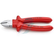 Knipex Diagonal Cutter with dipped insulation, VDE-tested chrome-plated 180 mm