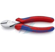 Knipex X-Cut Compact Diagonal Cutter high lever transmission with multi-component grips chrome-plated 160 mm (self-service card/blister)