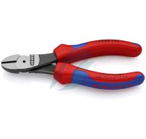 Knipex High Leverage Diagonal Cutter with multi-component grips black atramentized 140 mm (self-service card/blister)