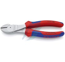 Knipex High Leverage Diagonal Cutter with multi-component grips chrome-plated 180 mm (self-service card/blister)