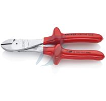 Knipex High Leverage Diagonal Cutter with dipped insulation, VDE-tested chrome-plated 200 mm