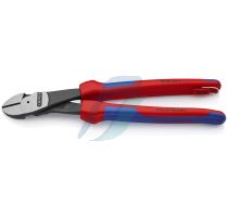 Knipex High Leverage Diagonal Cutter with multi-component grips, with integrated tether attachment point for a tool tether black atramentized 250 mm (self-service card/blister)