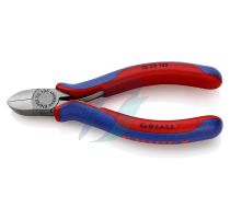 Knipex Diagonal Cutter for electromechanics with multi-component grips black atramentized 125 mm