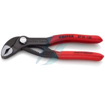 Knipex Cobra High-tech Water Pump Pliers with non-slip plastic coating grey atramentized 125 mm (self-service card/blister)