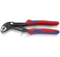 Knipex Cobra High-tech Water Pump Pliers with multi-component grips grey atramentized 180 mm (self-service card/blister)