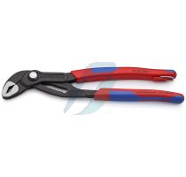 Knipex Cobra High-tech Water Pump Pliers with multi-component grips, with integrated tether attachment point for a tool tether grey atramentized 250 mm