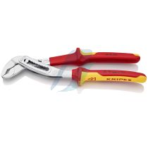 Knipex Alligator Water Pump Pliers insulated with multi-component grips, VDE-tested chrome-plated 250 mm (self-service card/blister)