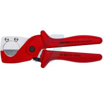 Knipex Pipe cutter for plastic composite pipes tough fibreglass reinforced plastic handles 185 mm (self-service card/blister)
