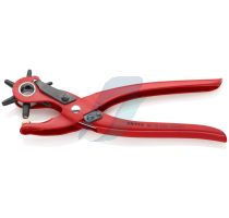 Knipex Revolving Punch Pliers red powder-coated 220 mm (self-service card/blister)