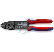 Knipex Crimping Pliers with multi-component grips black lacquered 230 mm (self-service card/blister)