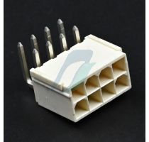 Molex Mini-Fit Jr. Header 4.20mm Pitch Right-Angle without Flange 8 Circuits