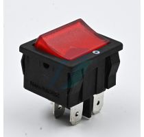 Spectra KCD4-201AN 16A 250VAC Red Button With Light Rocker Switch